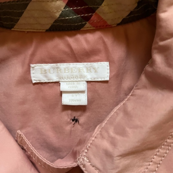 Burberry Light Pink Double-Breasted Kids Dress 6y - Picture 3 of 6